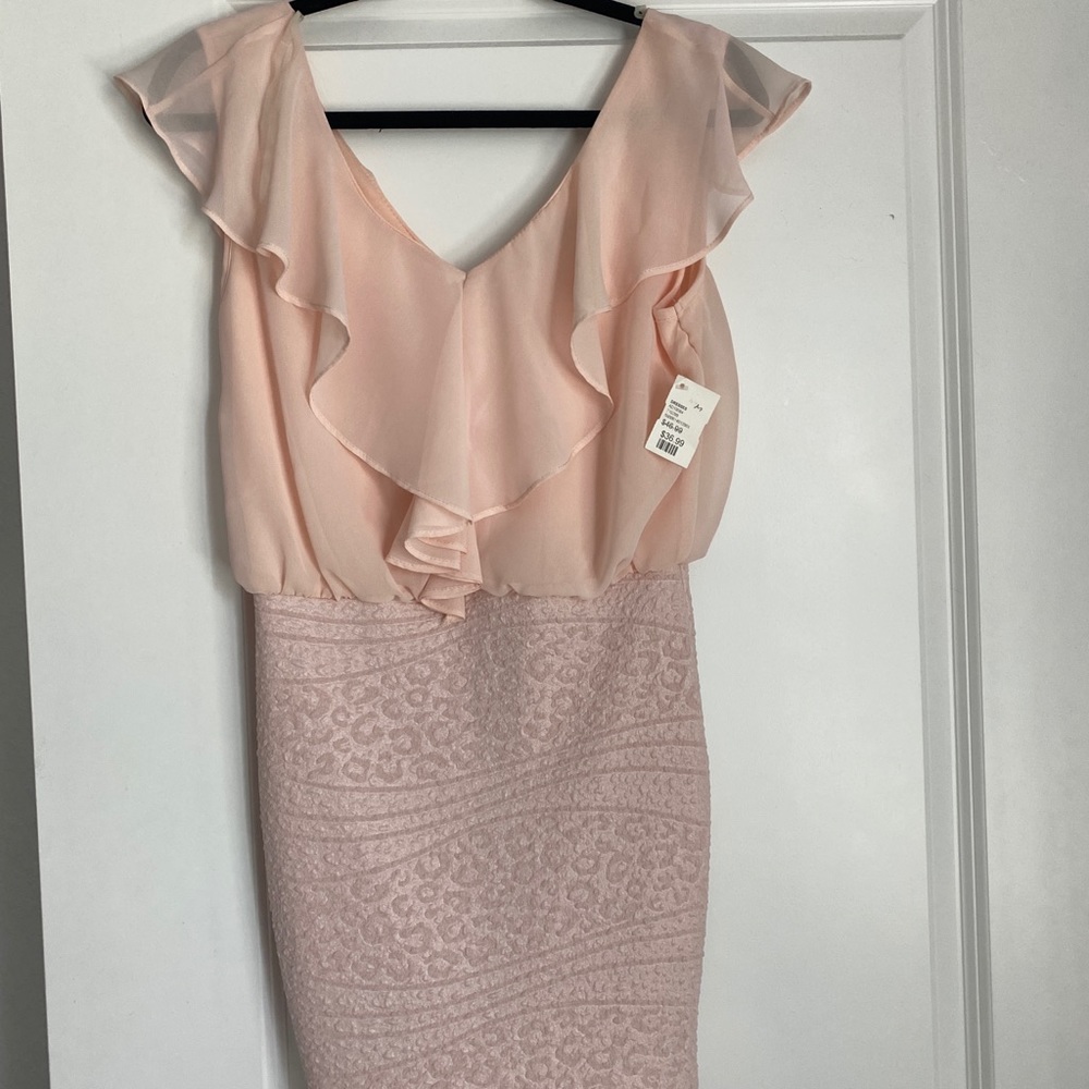 Bodycon cocktail dress light pink